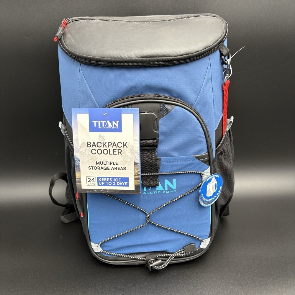 Titan Deep Freeze 24 Can Backpack Cooler Bag Insulated Leak Proof Camping New
